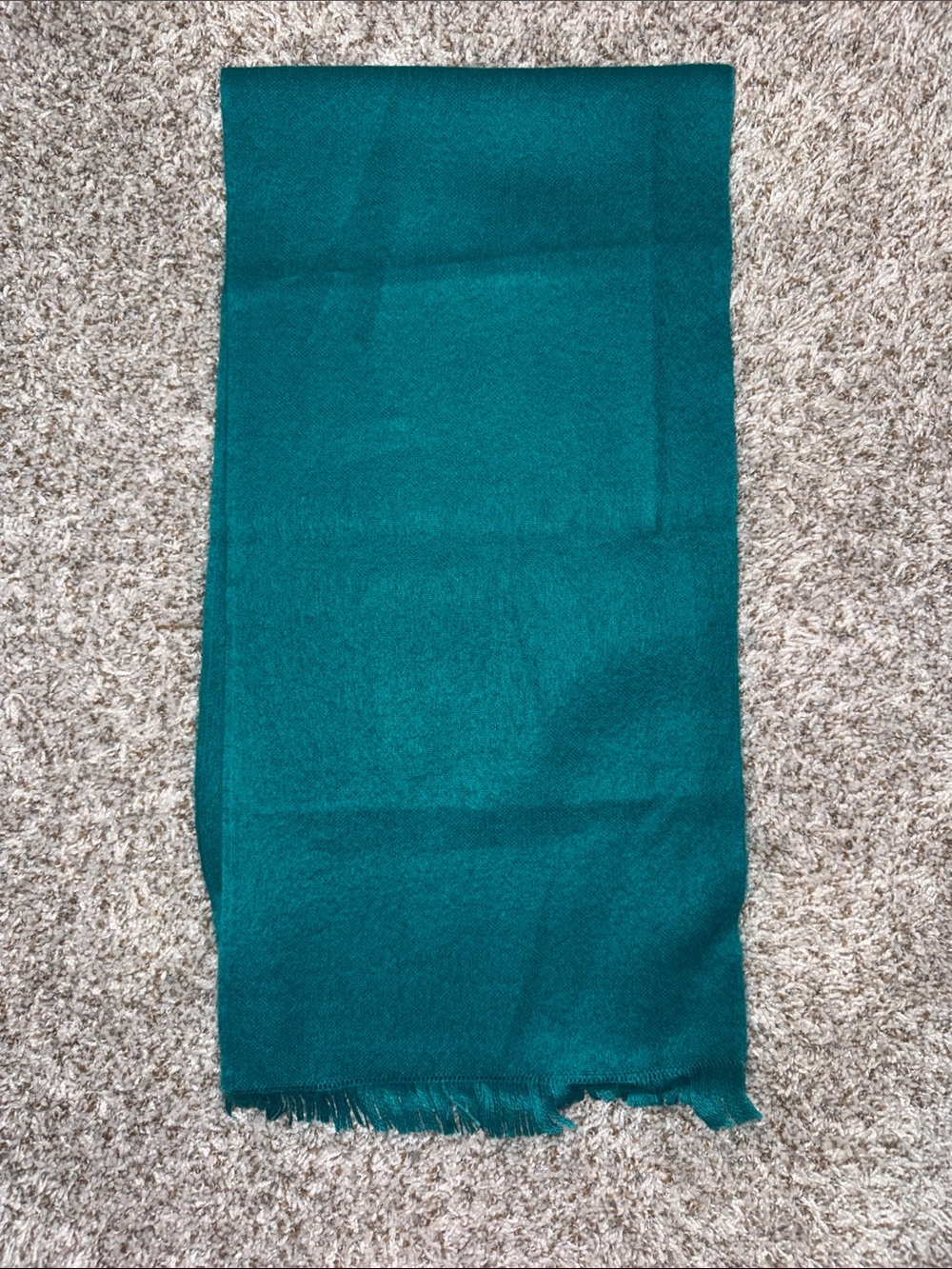 Deep Teal Lightweight Fringe Scarf